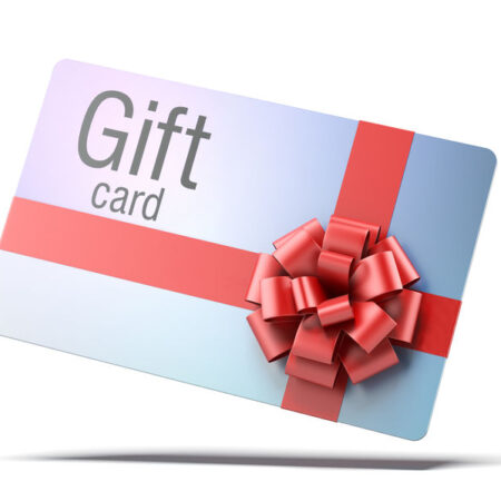 Gift card red bow