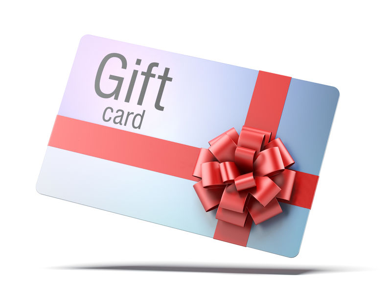 Gift card red bow